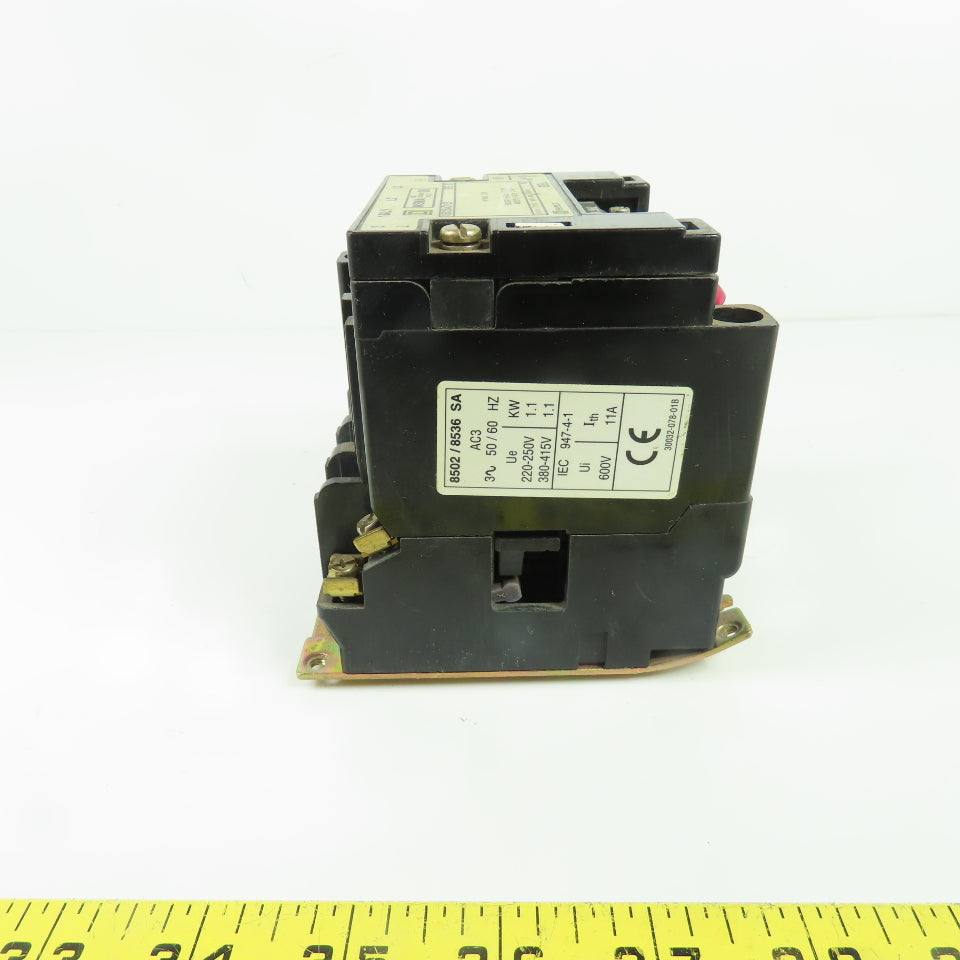 Square D 8502SAO12S NEMA Size 00 Magnetic Contactor 600V 120V Coil Series B