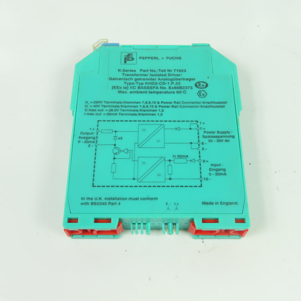 Pepperl + Fuchs 71623 KHD2-CD-1.P.32 Transformer Isolated Driver 20-35VDC 0-20mA