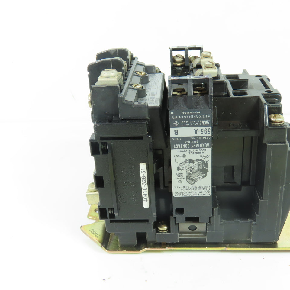 Allen-Bradley 500-A0D940 18A Size 0 Magnetic Contactor 115-120V Coil