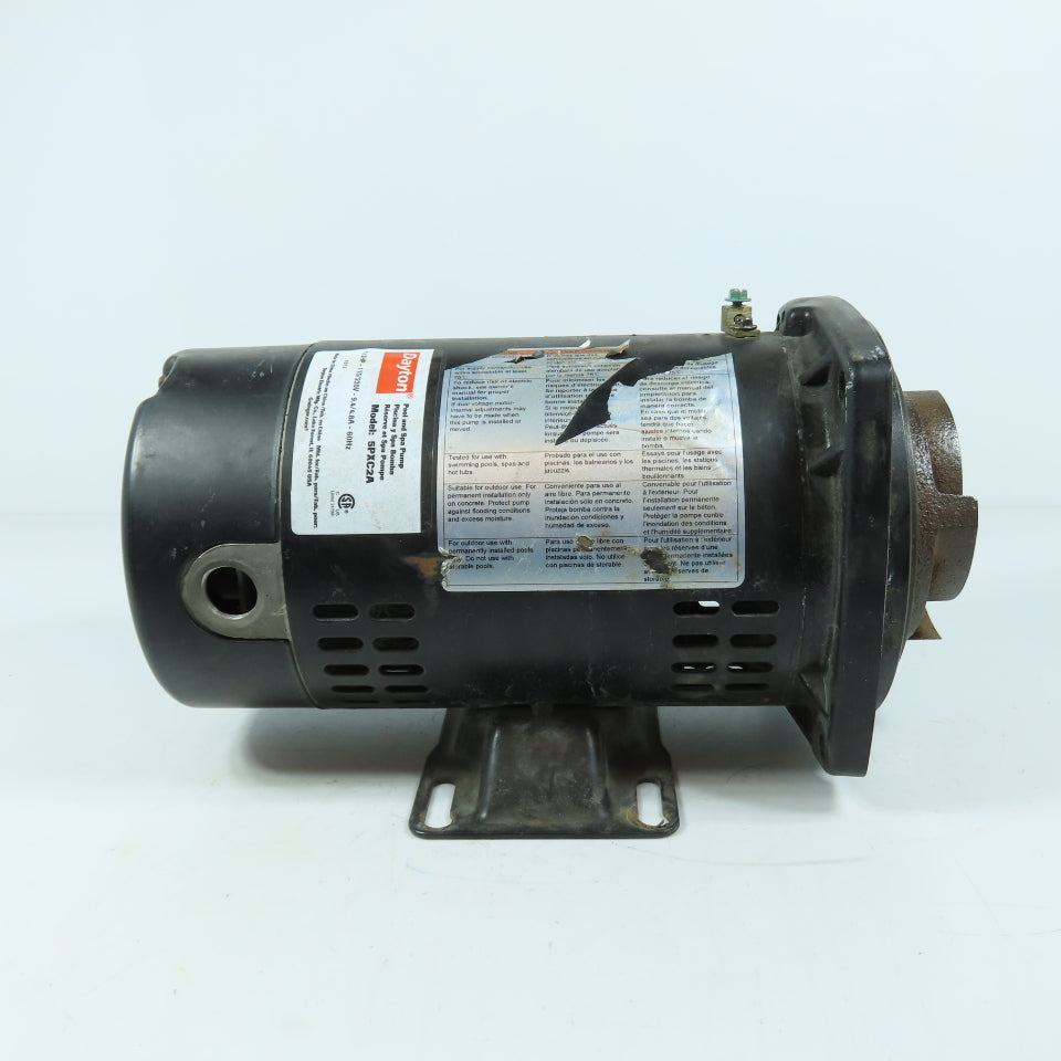Dayton 5PXC2A 1/2HP Electric Pool Pump Motor 115/230V 1Ph 3450RPM 56Y Frame