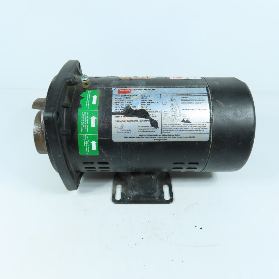 Dayton 5PXC2A 1/2HP Electric Pool Pump Motor 115/230V 1Ph 3450RPM 56Y Frame