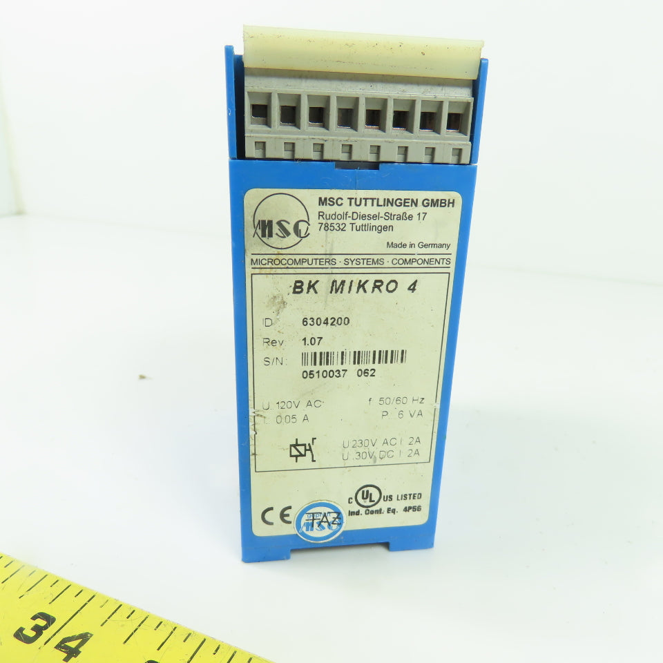 MSC Tuttlingen 6304200 BK MIKRO 4 Tool Monitoring Controller 120V AC 50/60Hz