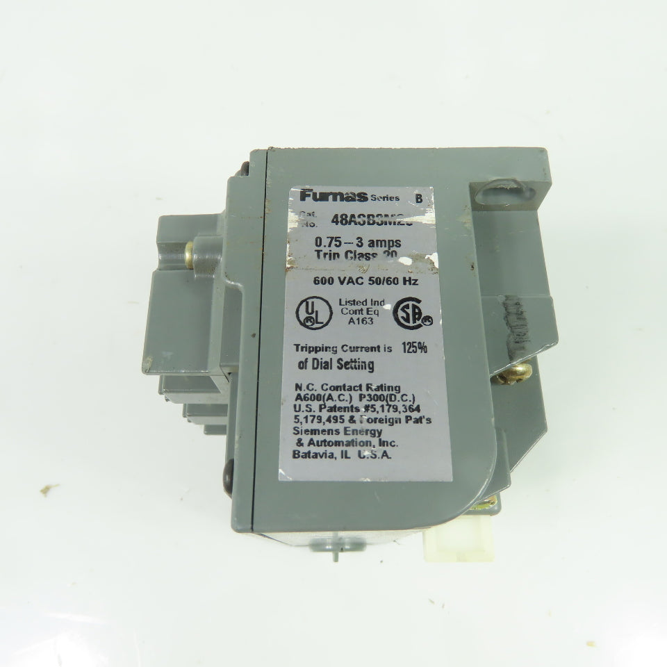 Furnas 48ASB3M20 Solid-State Overload Relay 0.75-3A 600VAC