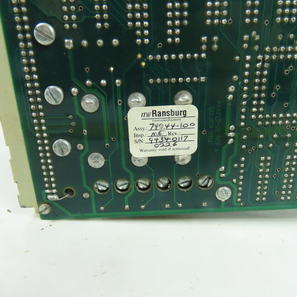 ITW Ransburg A10220-01 74944-100 Assembly PCB A10219-01 Rev A