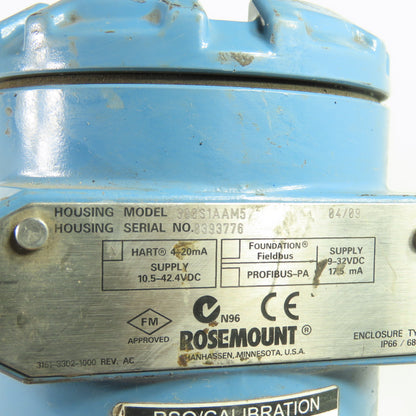 Rosemount 300S1AAM5 HART 4-20mA Pressure Transmitter Housing 10.5-42.4VDC