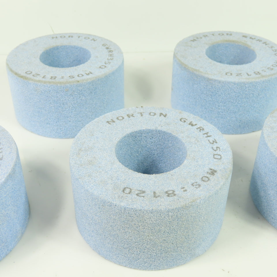 Norton GWRH350 Grinding Wheel Abrasive MOS:8120 4"OD x 2" x 1.75" Bore Lot of 5