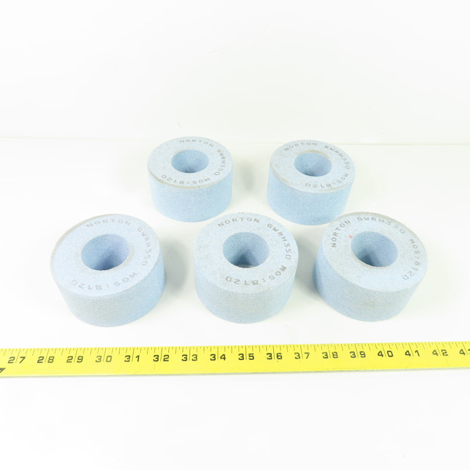 Norton GWRH350 Grinding Wheel Abrasive MOS:8120 4"OD x 2" x 1.75" Bore Lot of 5