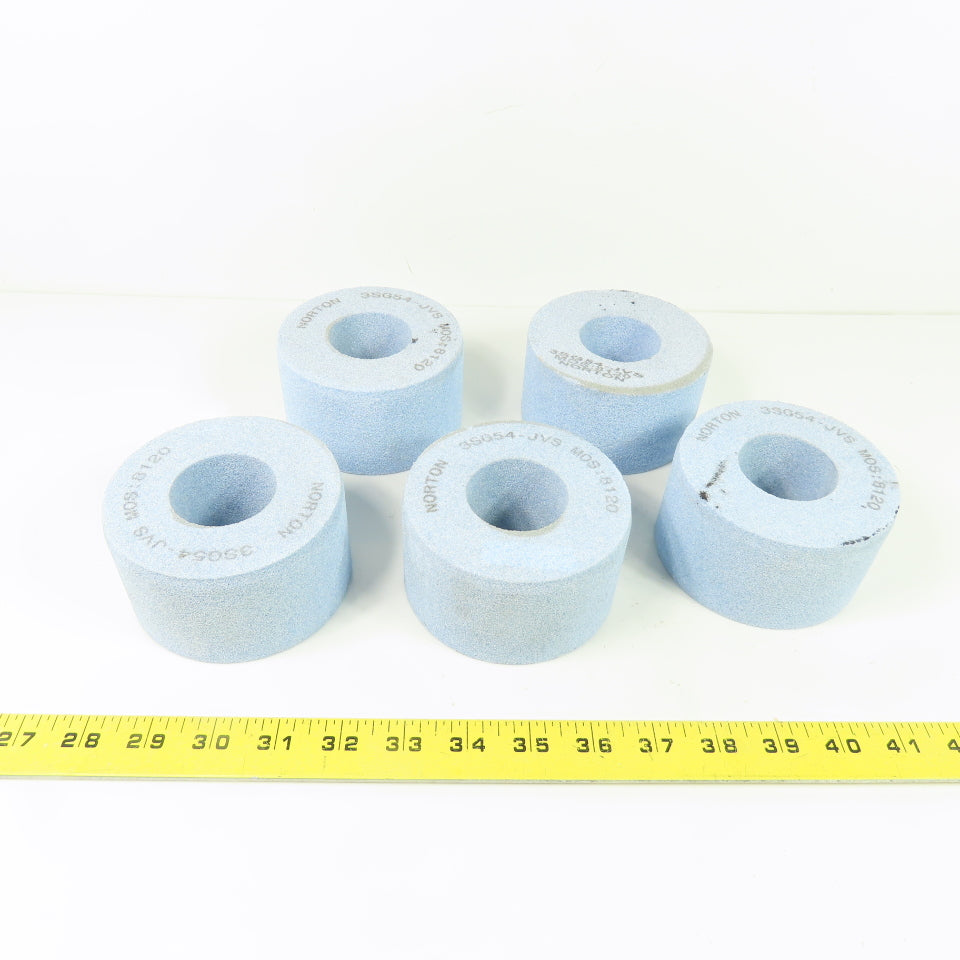 Norton 3SG54-JVS Grinding Wheel Abrasive 8120 4"OD x 2-1/4" x 1.75" Bore Lot/5