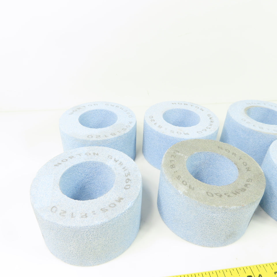 Norton GWRH360 Grinding Wheel Abrasive MOS:8120 4"OD x 2.34" x 2" Bore Lot Of 7