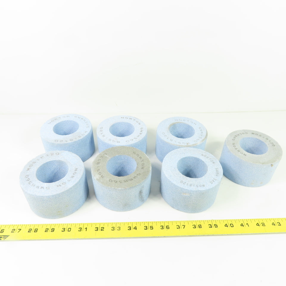 Norton GWRH360 Grinding Wheel Abrasive MOS:8120 4"OD x 2.34" x 2" Bore Lot Of 7