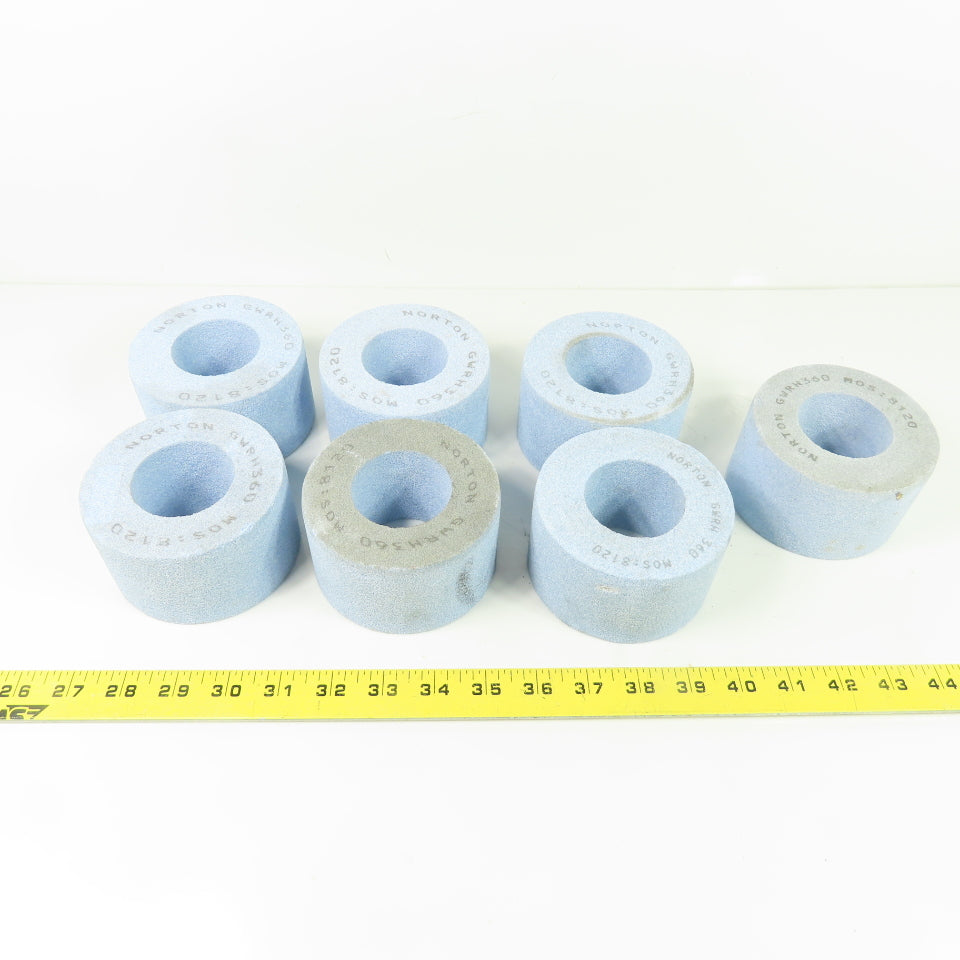 Norton GWRH360 Grinding Wheel Abrasive MOS:8120 4"OD x 2.34" x 2" Bore Lot Of 7