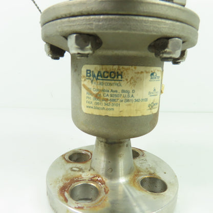 Blacoh Stainless Steel Pulsation Dampener with Gauge 1/2" Flange