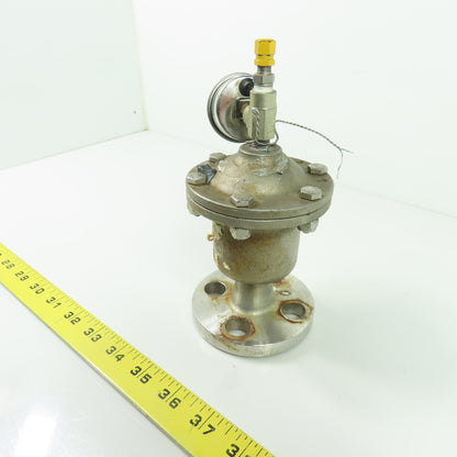 Blacoh Stainless Steel Pulsation Dampener with Gauge 1/2" Flange