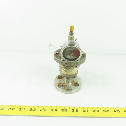 Blacoh Stainless Steel Pulsation Dampener with Gauge 1/2" Flange