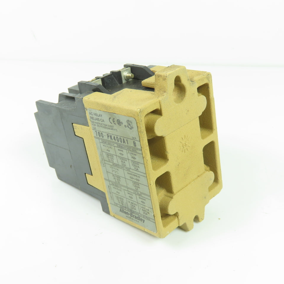 Allen-Bradley 700-PK400A1 4-Pole Master Control AC Relay 115-120V 60Hz 10A