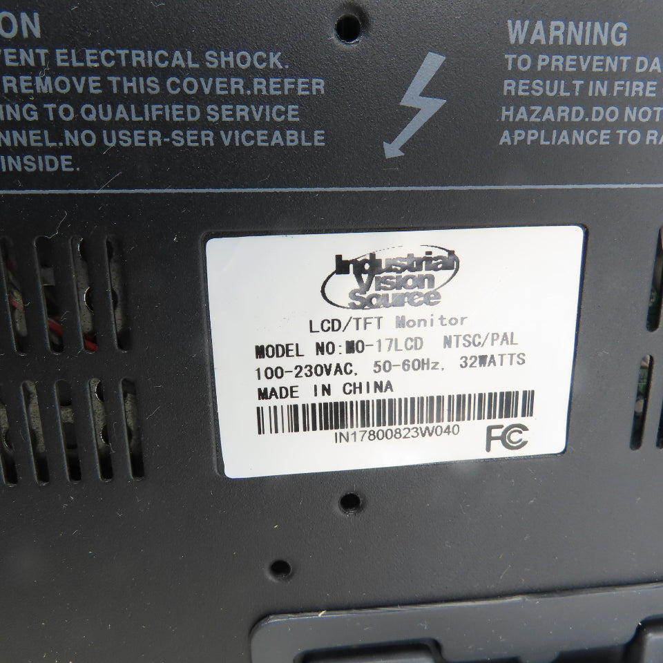 IVT Industrial Vision Source MO-17LCD 17" LCD/TFT Industrial Monitor 100-230VAC