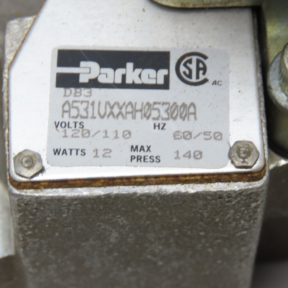 Parker A531VXXAH05300A Pneumatic Directional Control Valve 120/110V Coil