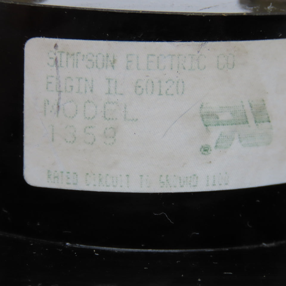 Simpson 1358 Panel Analog Amp Meter Ammeter 0-5 AC Amp