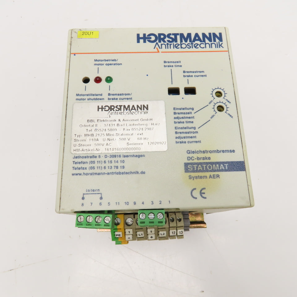 Horstmann MHB 2125 Mini-Statomat Motor Brake Monitor 500V