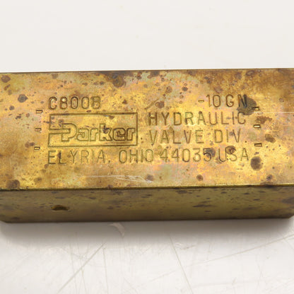Parker C800B-10GN 1/2" NPT Check Valve 2000PSI 15GPM