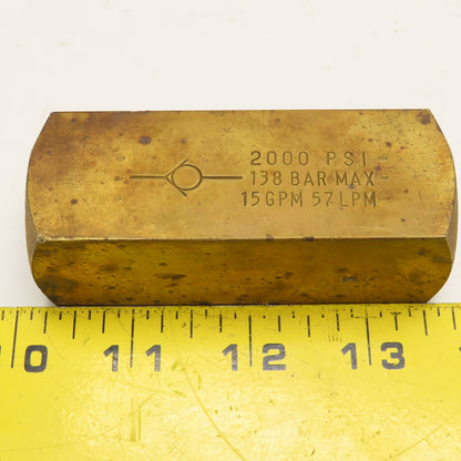 Parker C800B-10GN 1/2" NPT Check Valve 2000PSI 15GPM