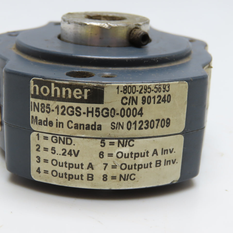 Hohner IN85-12GS-H5G0-0004 Rotary Encoder 12mm Bore