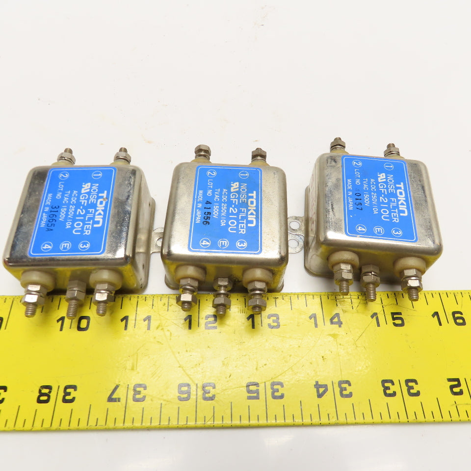 Tokin GF-210U Noise Filter 250V 10A Lot Of 3