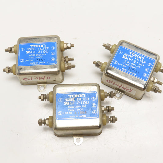 Tokin GF-210U Noise Filter 250V 10A Lot Of 3