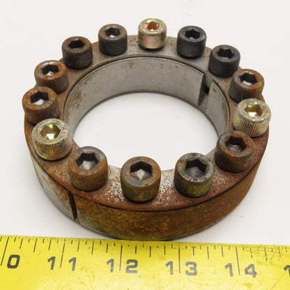 Climax C200E-312 Double Taper Keyless Locking Collar 3-1/8" Shaft Rusty