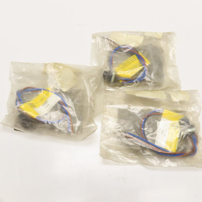 TPC Wire & Cable 64300 3 Pole Male Micro Quick Connect Cord Assembly 1' Lot Of 3