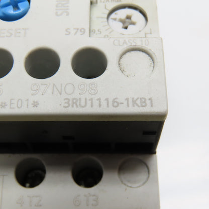 Siemens 3RU1116-1KB1 600VAC Overload Relay 9-12A Trip