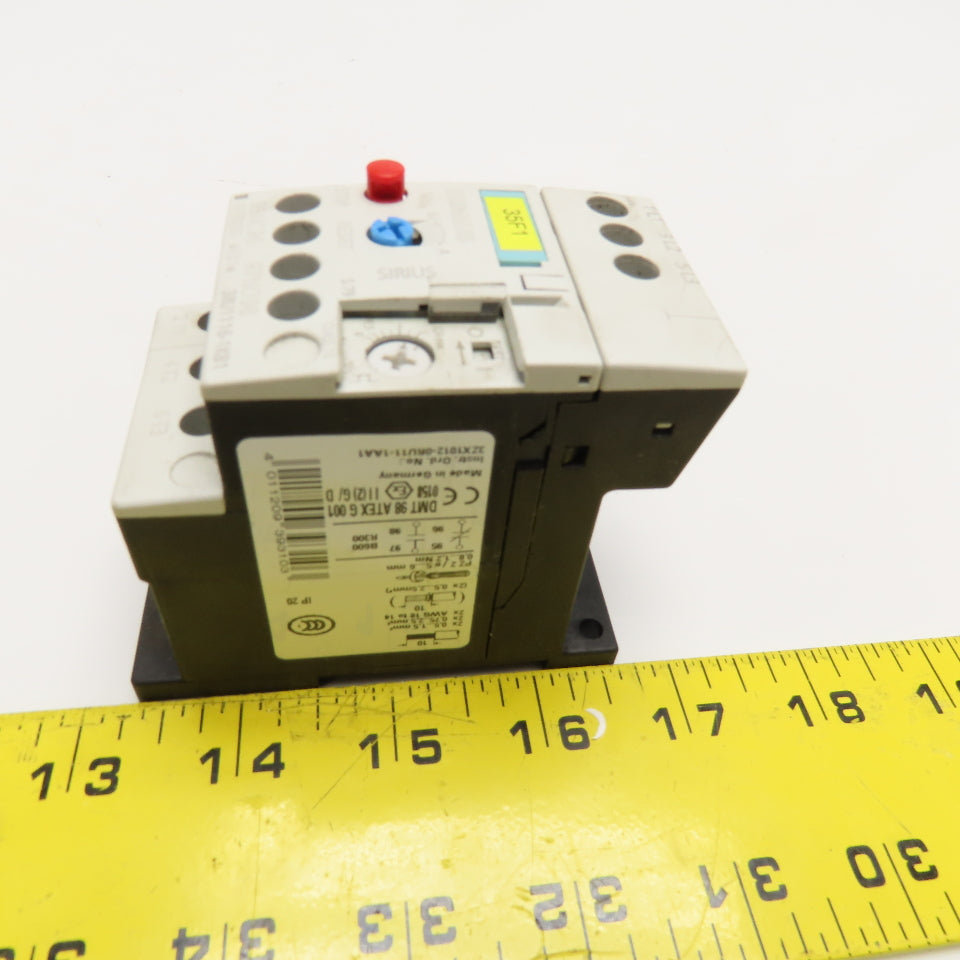 Siemens 3RU1116-1KB1 600VAC Overload Relay 9-12A Trip