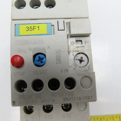 Siemens 3RU1116-1KB1 600VAC Overload Relay 9-12A Trip
