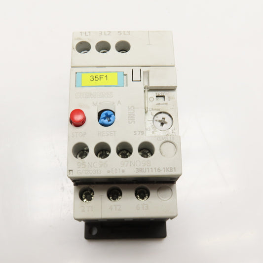 Siemens 3RU1116-1KB1 600VAC Overload Relay 9-12A Trip