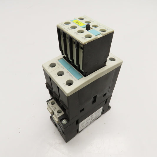 Siemens 3RT1038-1B 600VAC 50A Contactor Starter W/ Aux 2 N/O N/C 24VDC