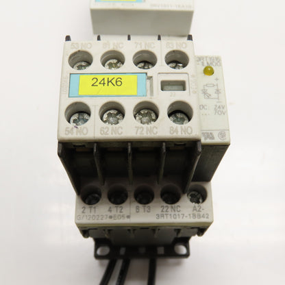 Siemens 3RV1011-1KA10 600V 10Hp 9-12A Trip Circuit Breaker W/ Aux Contacts 24VDC