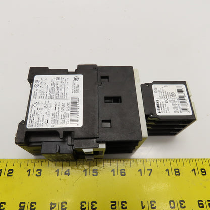 Siemens 3RT1025-1B 3RH1921-1FA22 Contactor 600V 10Hp W/ Aux. 2 N/O N/C 24VDC