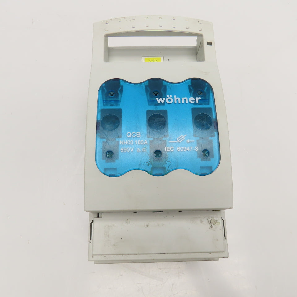 Wohner QCB NH00 160A 3 Pole NH Fused Disconnect Panel Mount 690VAC