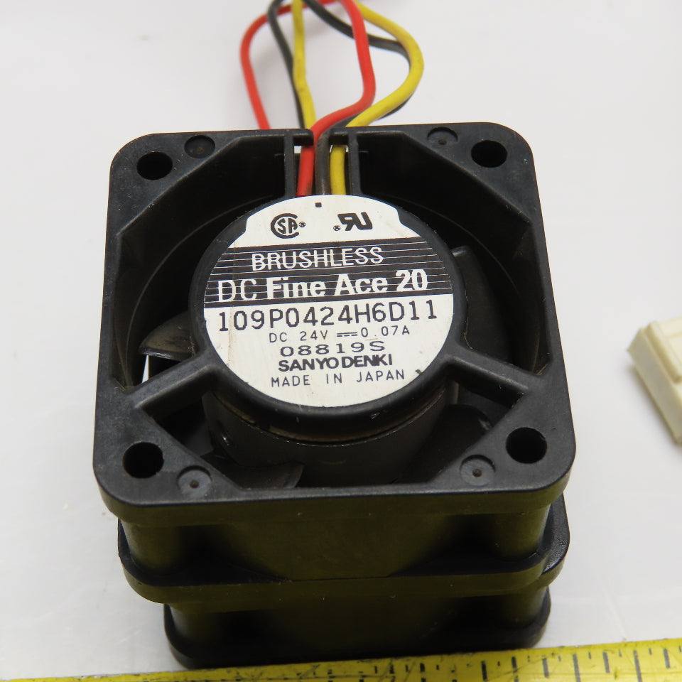 Sanyo Denki 109P0424H6D11 24VDC 40mm Square Miniature Cooling Fan Lot Of 2