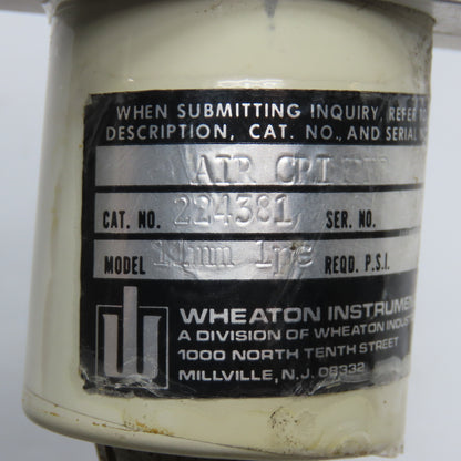 Wheaton Instruments 224381 11mm Ipc Aluminum Vial Bottle Air Crimper