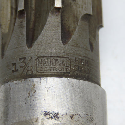National 1-3/8" Diam. Smooth Shank Chucking Reamer 10 Flute 6-1/4" Flute Length