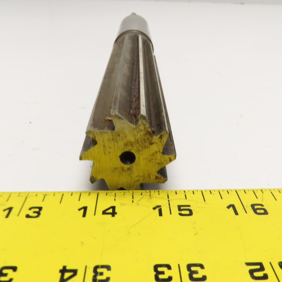 National 1-3/8" Diam. Smooth Shank Chucking Reamer 10 Flute 6-1/4" Flute Length