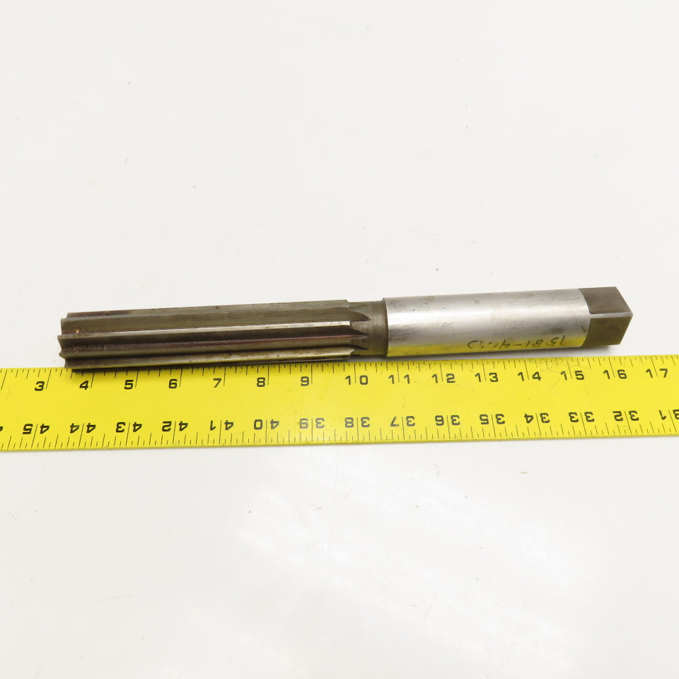 National 1-3/8" Diam. Smooth Shank Chucking Reamer 10 Flute 6-1/4" Flute Length