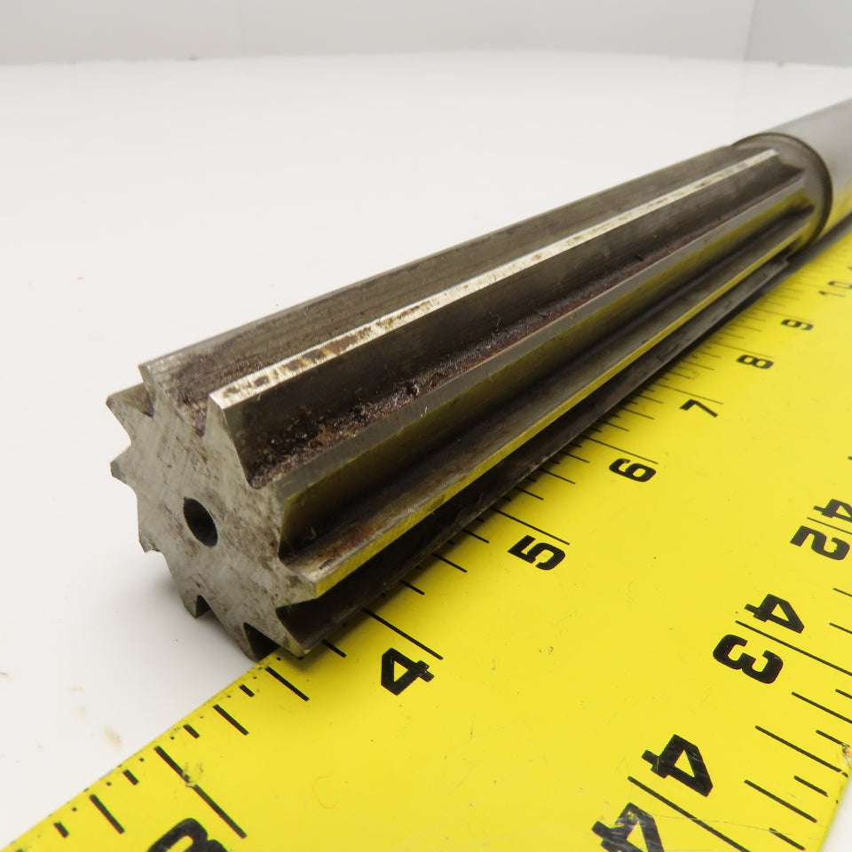 National 1-3/8" Diam. Smooth Shank Chucking Reamer 10 Flute 6-1/4" Flute Length