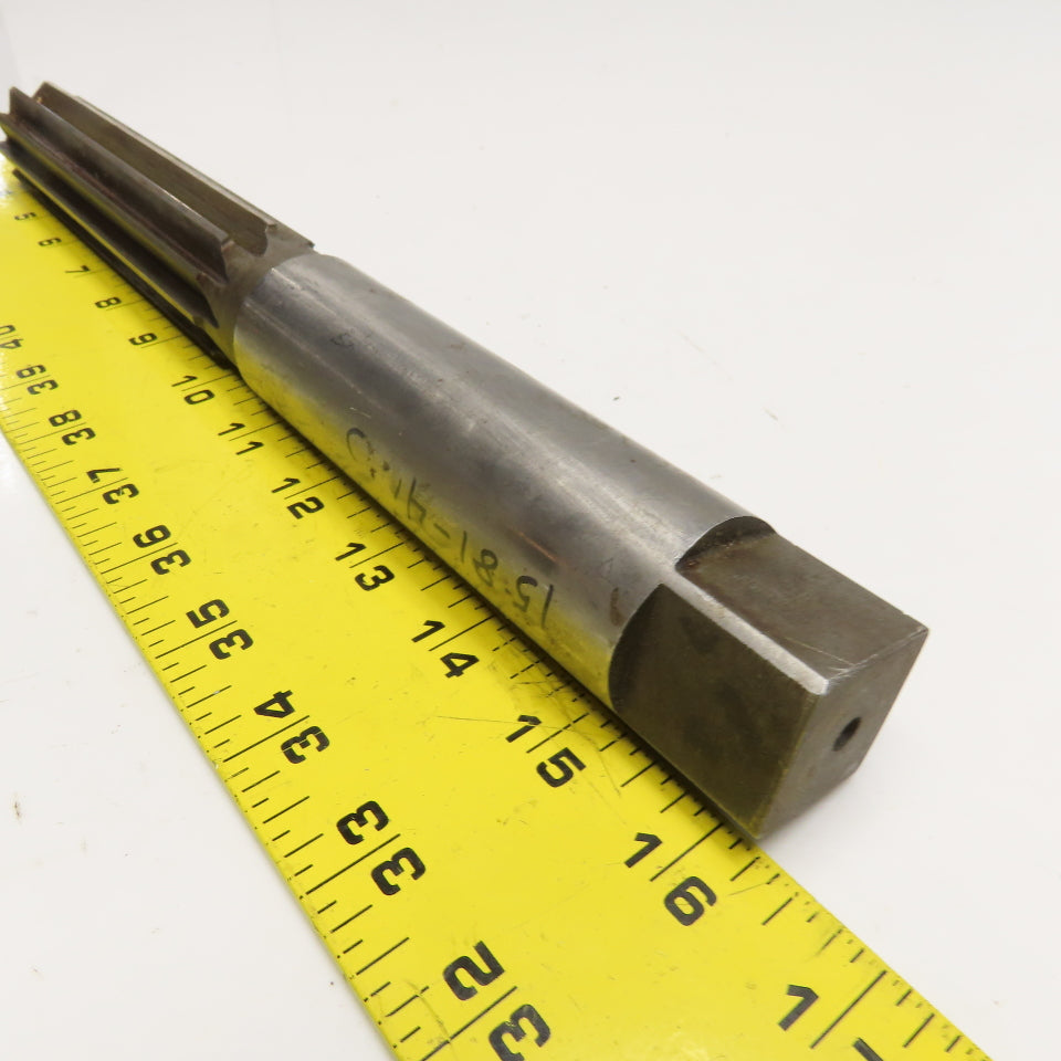 National 1-3/8" Diam. Smooth Shank Chucking Reamer 10 Flute 6-1/4" Flute Length