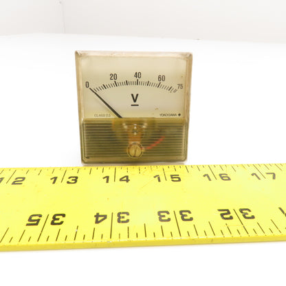 Yokogawa 2003 0-75V DC Voltage Analog Ammeter Panel Meter