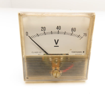 Yokogawa 2003 0-75V DC Voltage Analog Ammeter Panel Meter