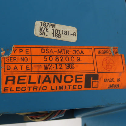 Reliance DSA-MTR-30A DDS-TLII AC Servo Drive 3.7kW