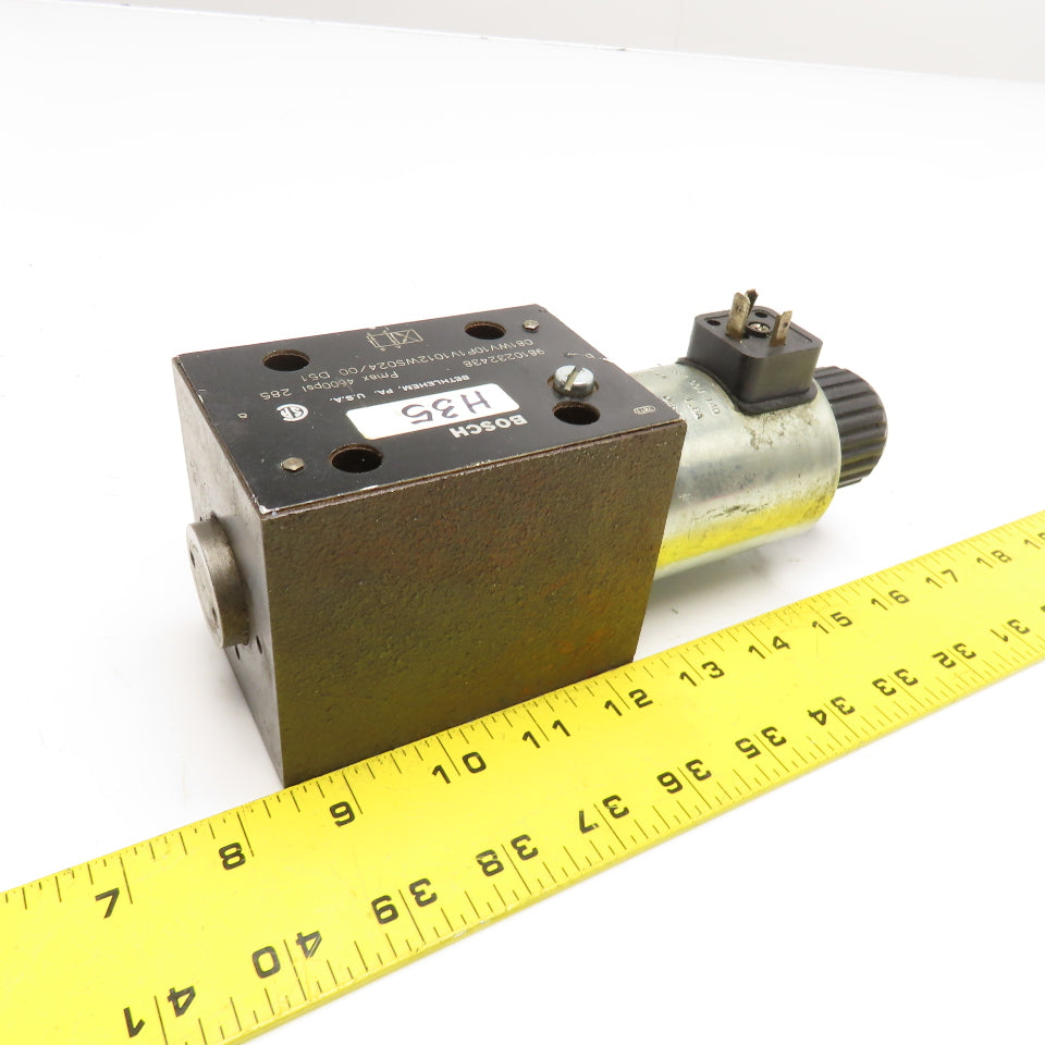 Bosch 081WV10P1V1012WS024/00 5/2 Position Hydraulic Directional Valve 24V Coil