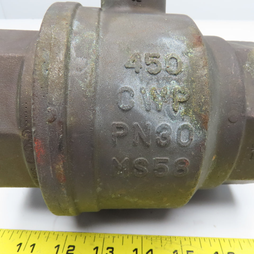 3" NPT Brass Ball Valve 450 CWP PN30 MS58 Needs Handle